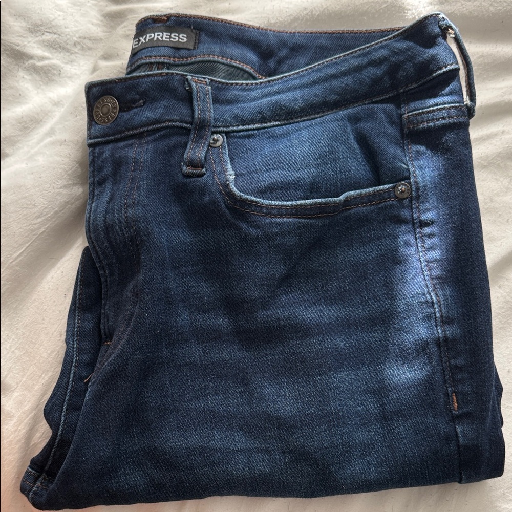 Express Dark Blue Slim Jeans - Picture 4 of 6